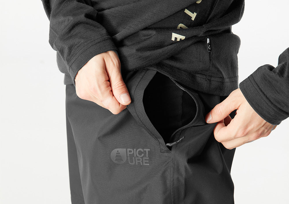 Seitliche Taschen mit Zipper