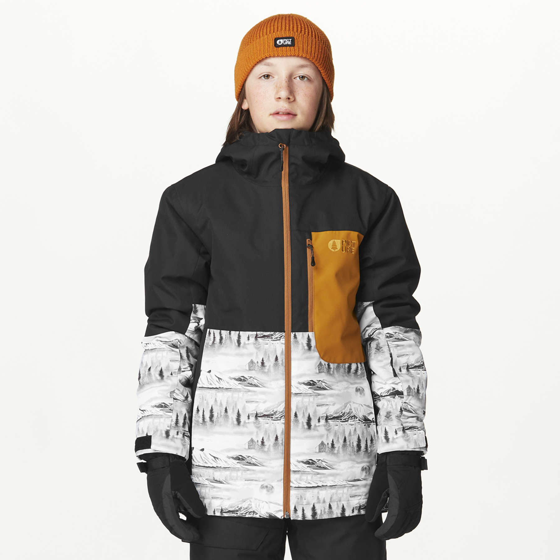 DAUMY JKT __color:Black_Mood_Print_Honey#8