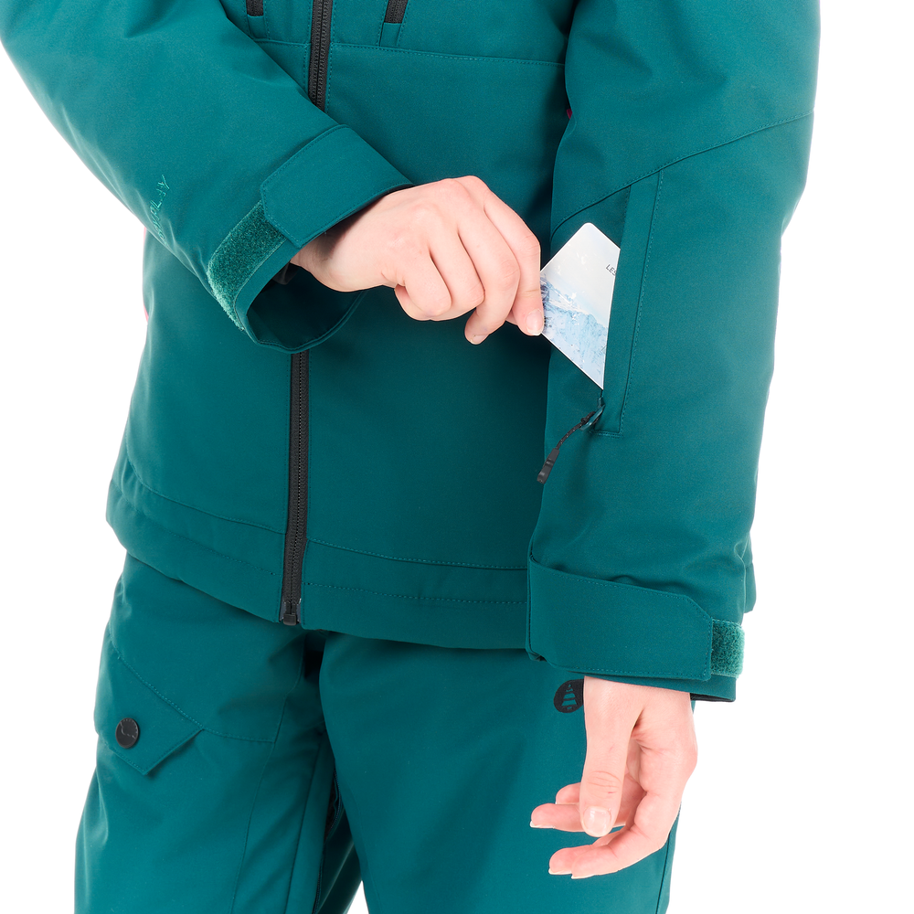 Ski pass pocket
