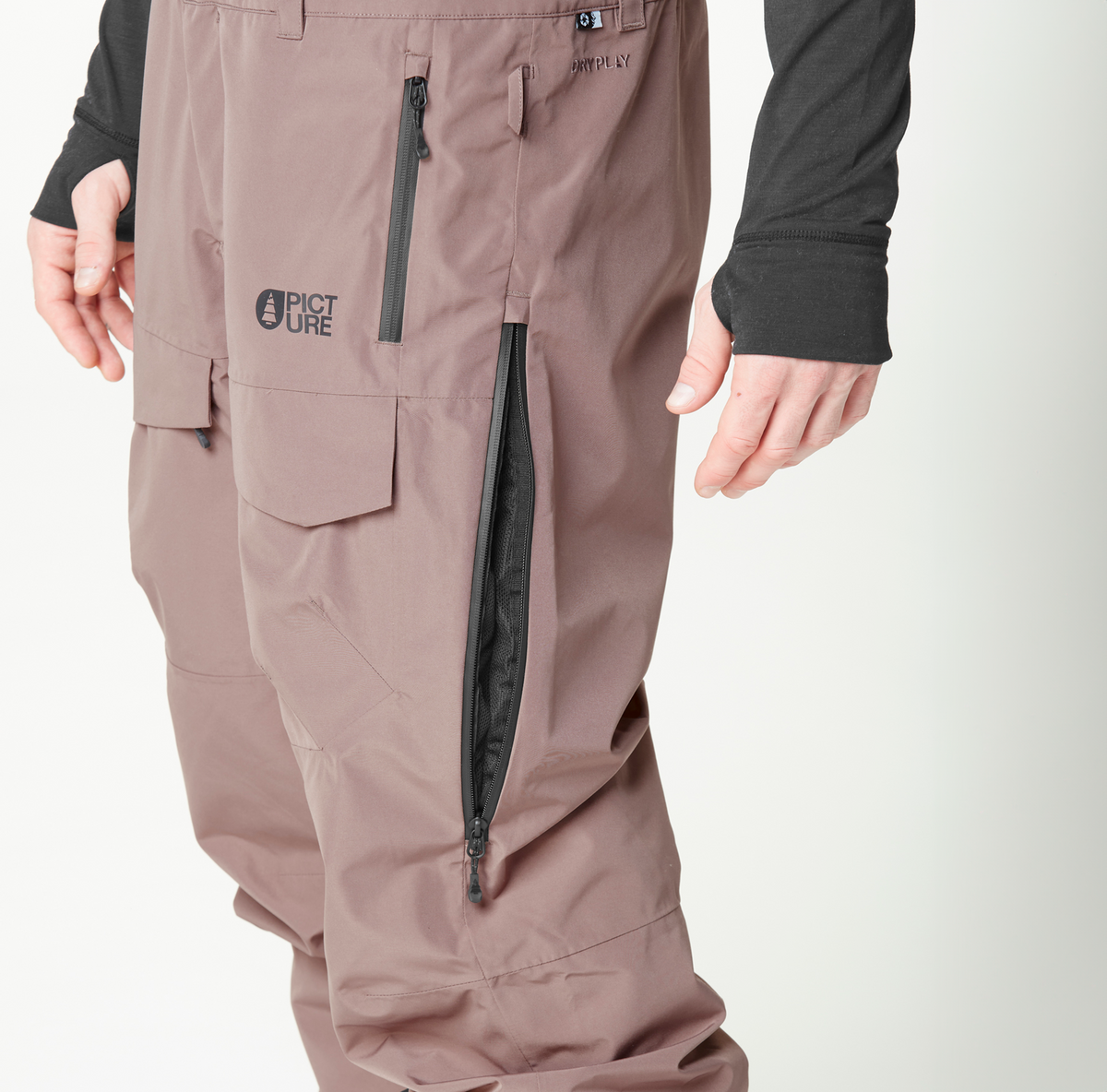 U28 BIB PANTS __color:Deep_Taupe#3