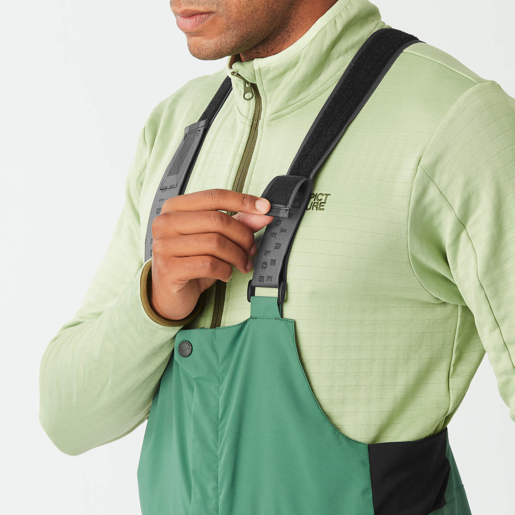 AVENING BIB PANTS __color:Smoke_Pine#20