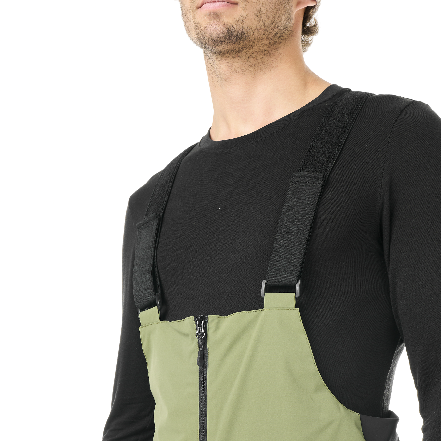 AVENING STRECH BIB PANTS __color:Olivine#36