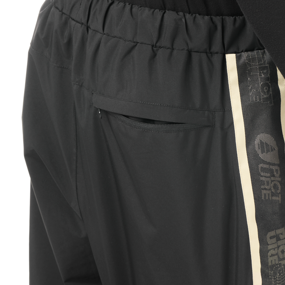 Back pockets with zips under flap