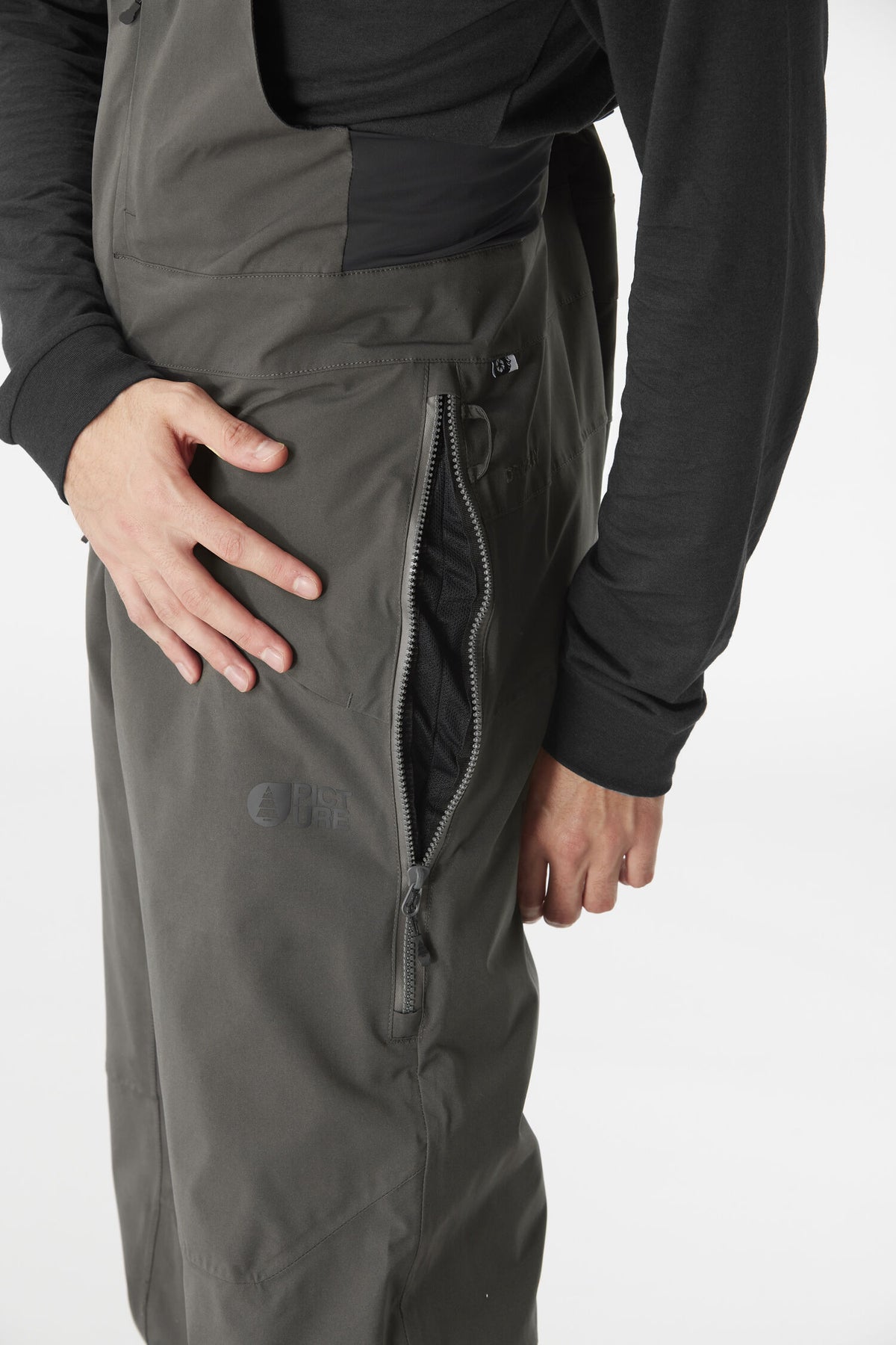 AVENING BIB PANTS __color:Raven_grey#42