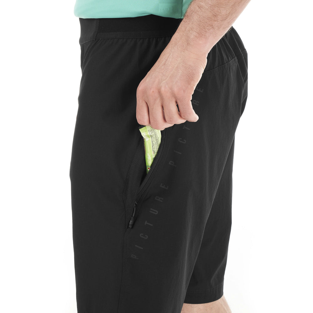Zipped side pocket