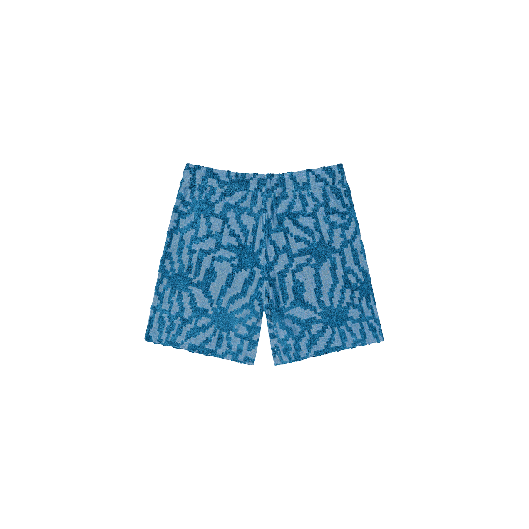 SPONGY SHORTS __color:Blue_Flower_Embossed#5