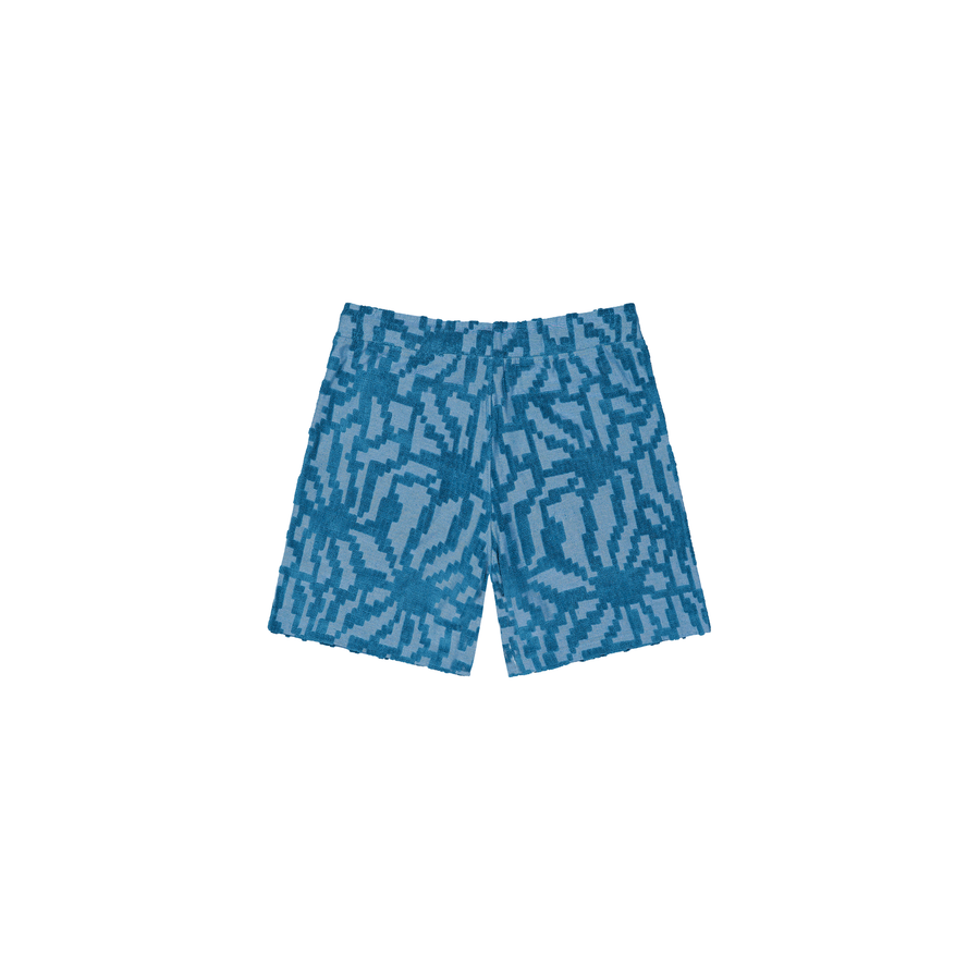 SPONGY SHORTS __color:Blue_Flower_Embossed#5