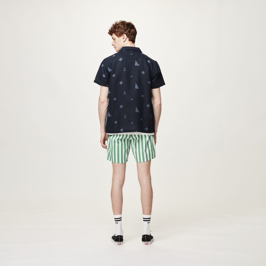 FISH 17 SHORTS __color:Lines_Green_Print#1