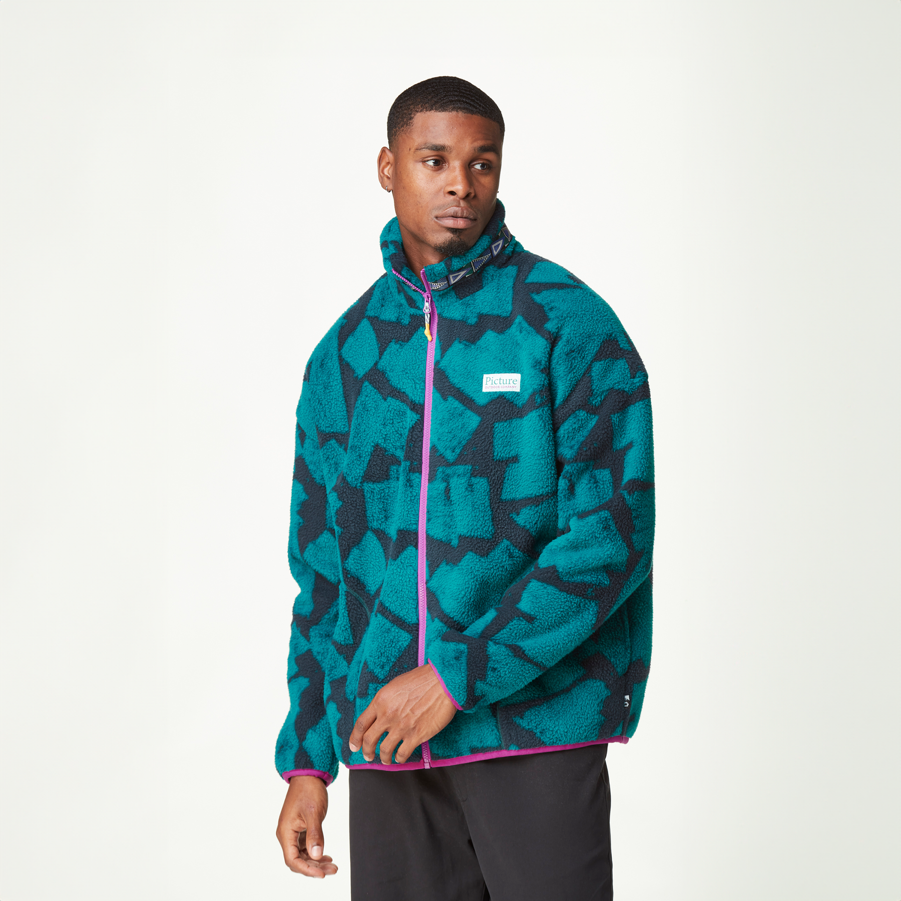 BREMICK ZIP FLEECE __color:Brush_Print#1
