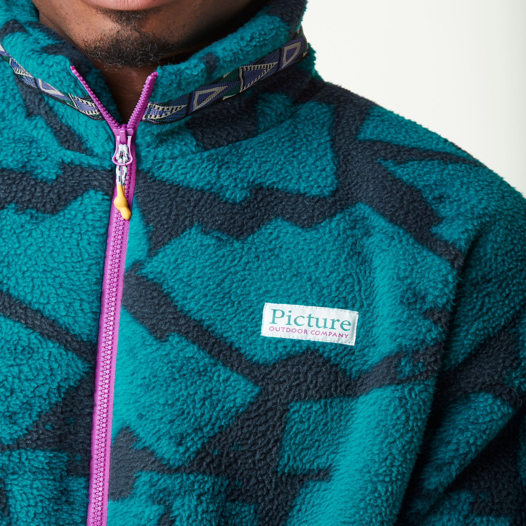 BREMICK ZIP FLEECE __color:Brush_Print#3