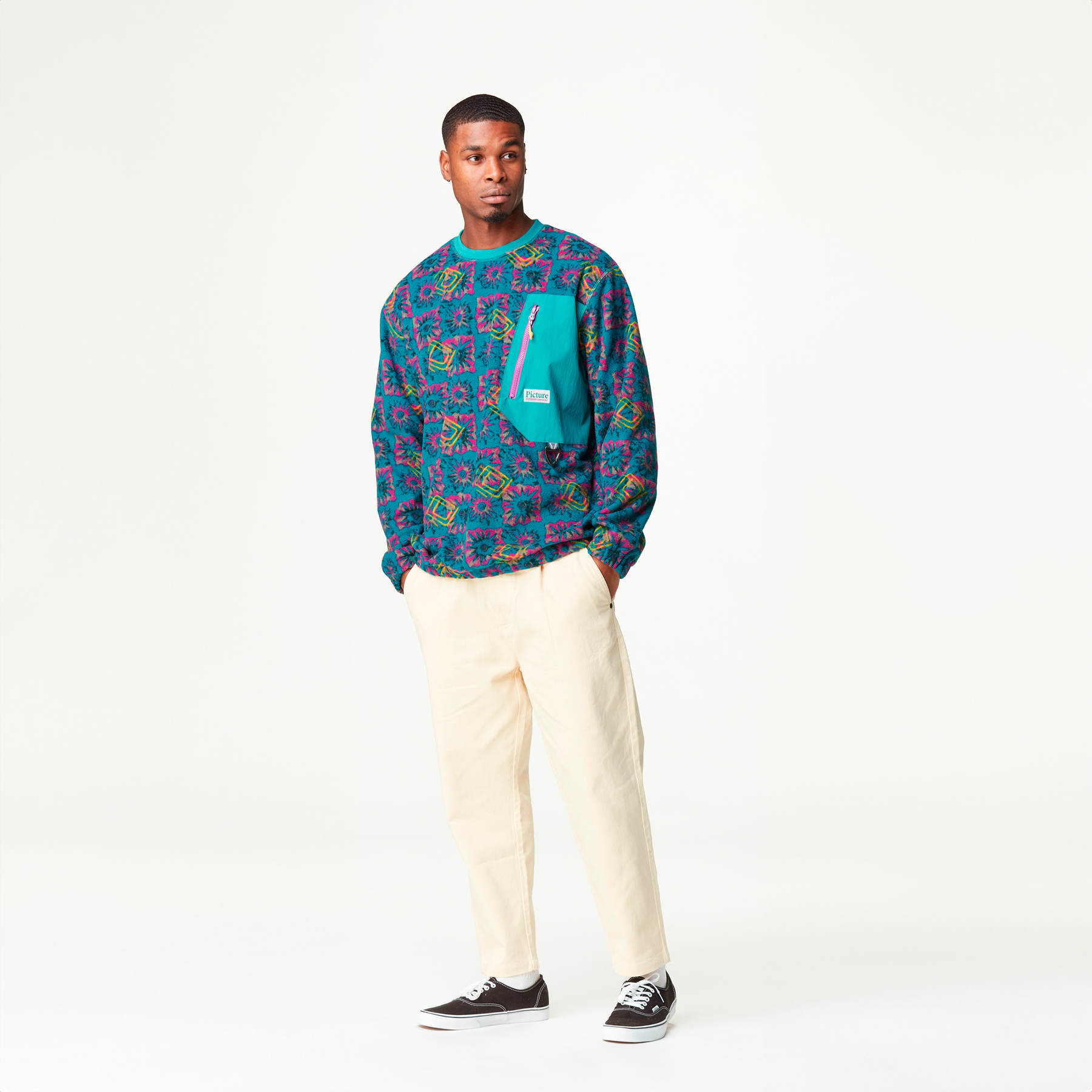 KIVARO FLEECE CREW __color:Fizzy_Print#0