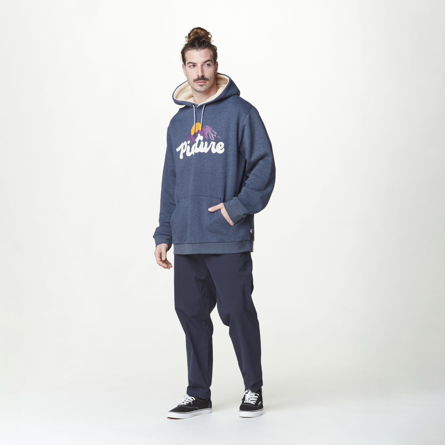 JULKA PLUSH HOODIE __color:Dark_Blue_Melange#0