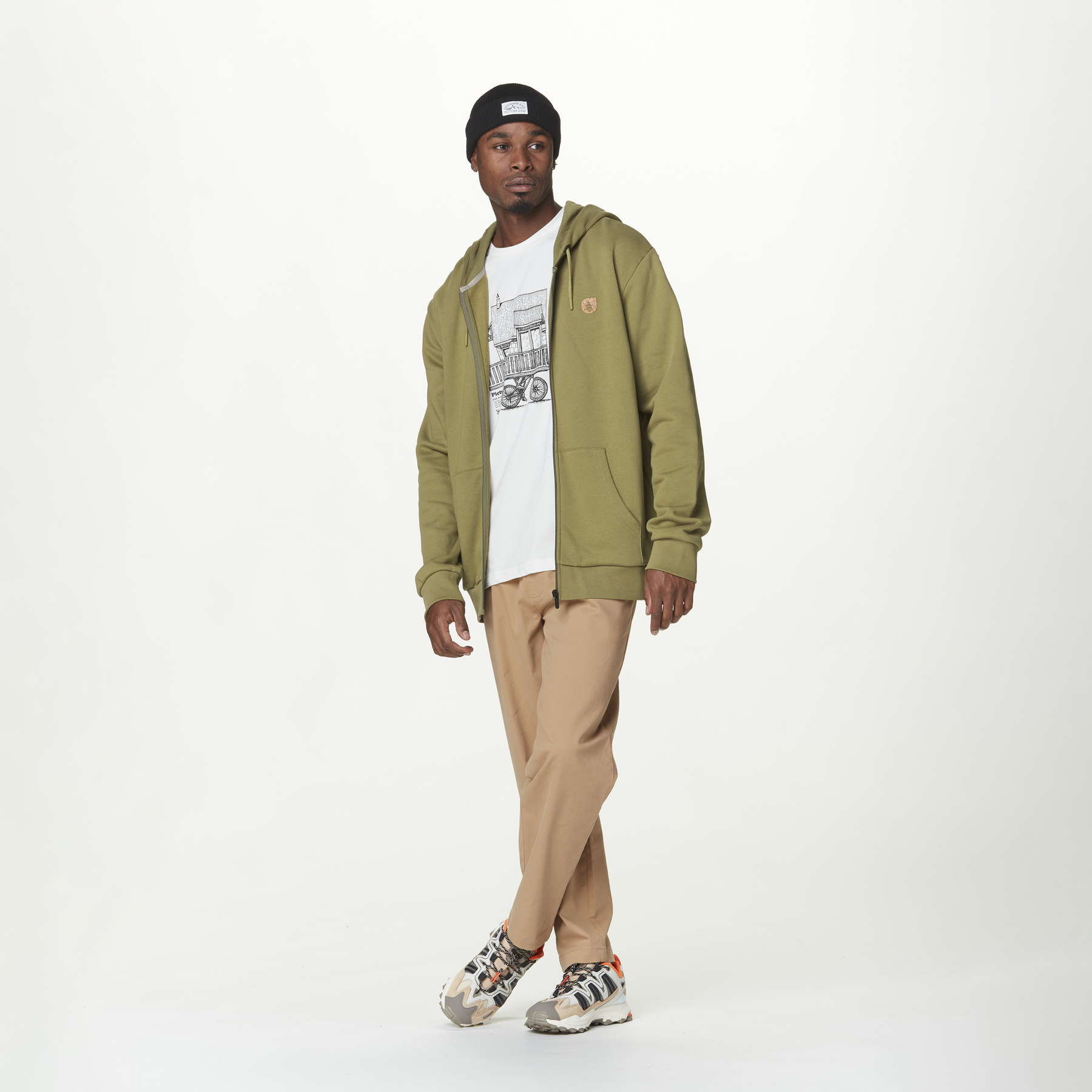 LIL CORK ZIP HOODIE __color:Army_Green#0