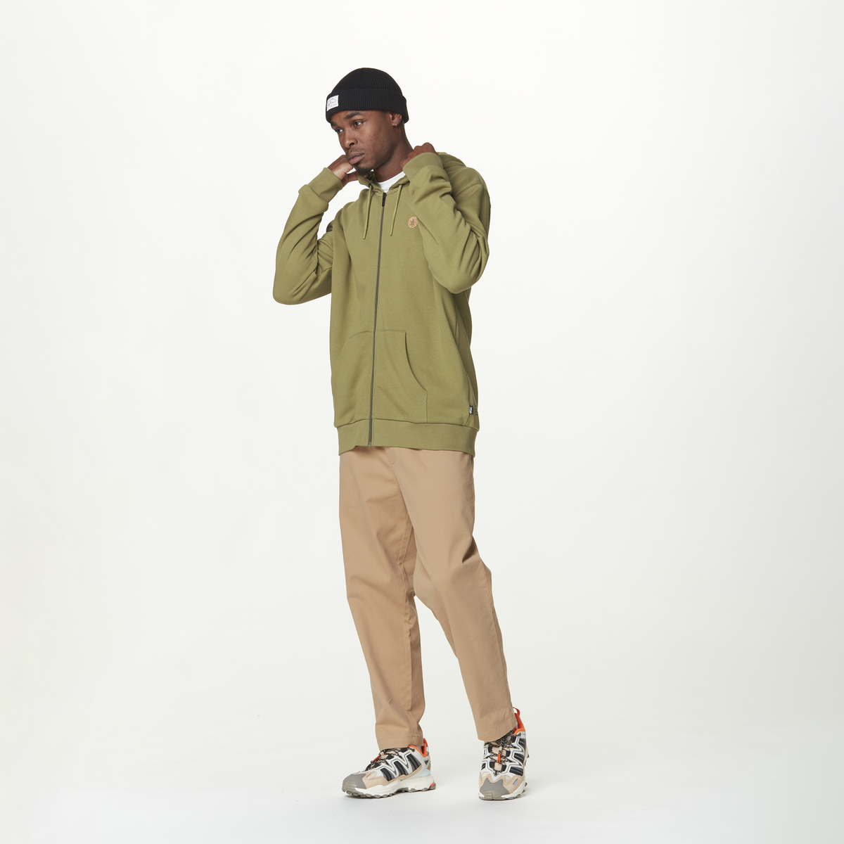 LIL CORK ZIP HOODIE __color:Army_Green#3