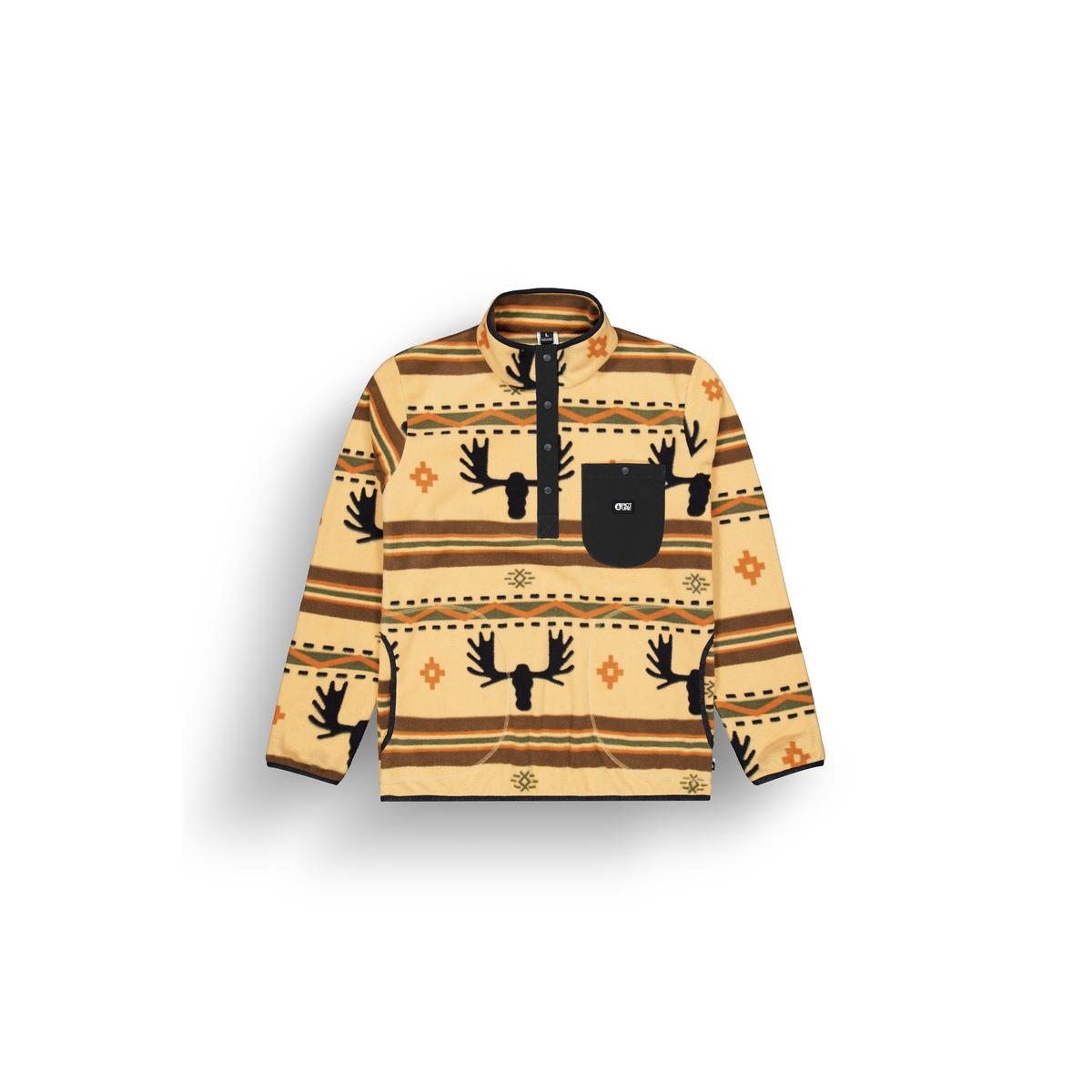 ORAVIK 1/4 FLEECE __color:Elk_Print#4