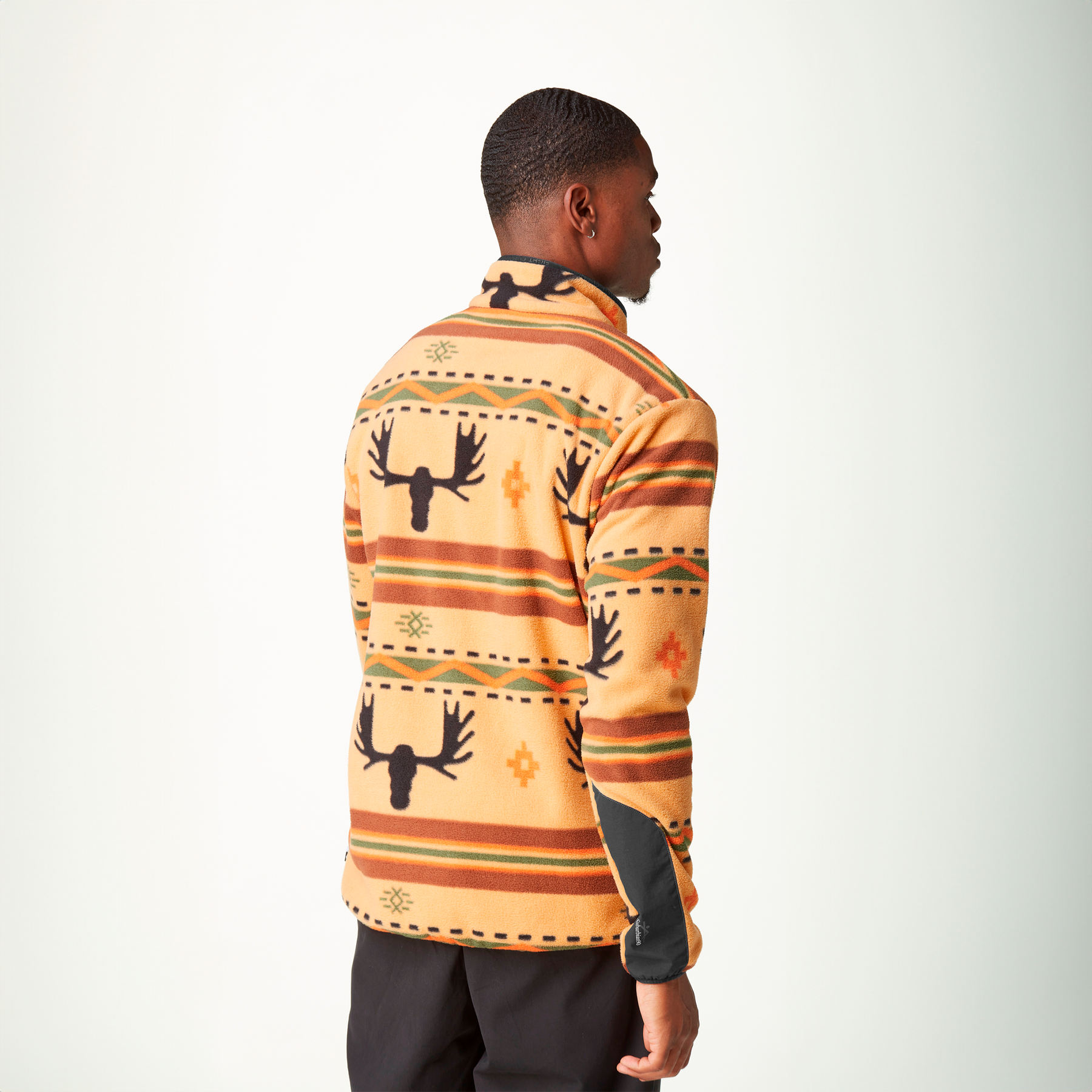 ORAVIK 1/4 FLEECE __color:Elk_Print#2
