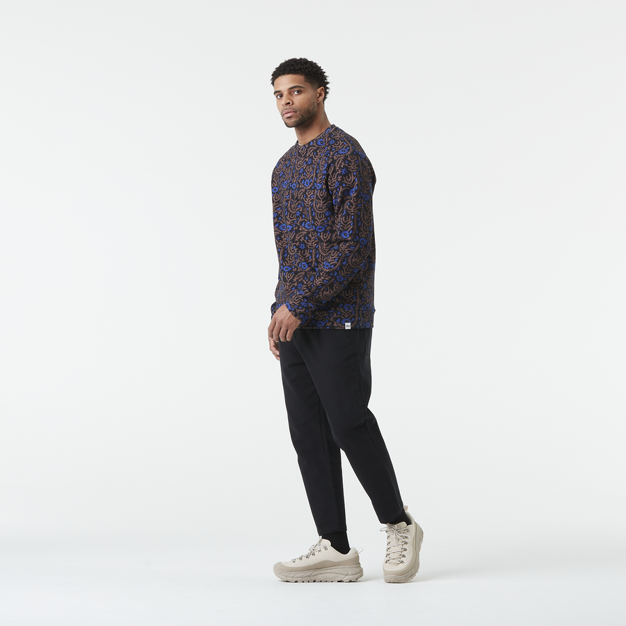 WAKARA PRINTED CREW __color:Ancolie_Print#0
