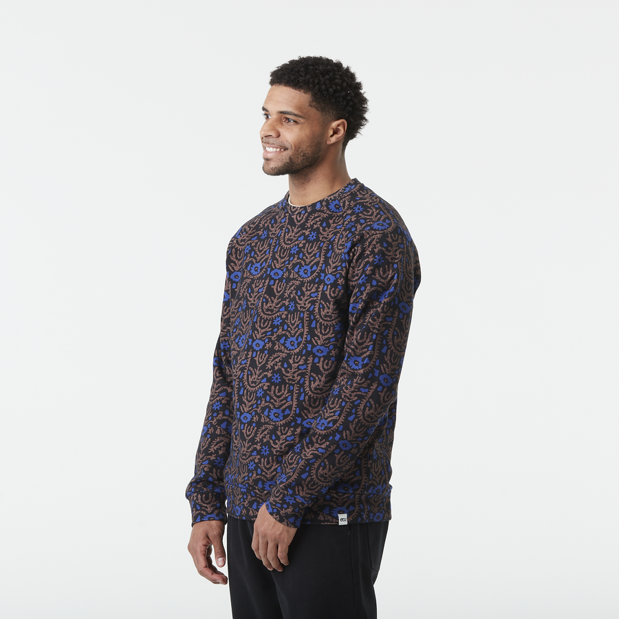 WAKARA PRINTED CREW __color:Ancolie_Print#1