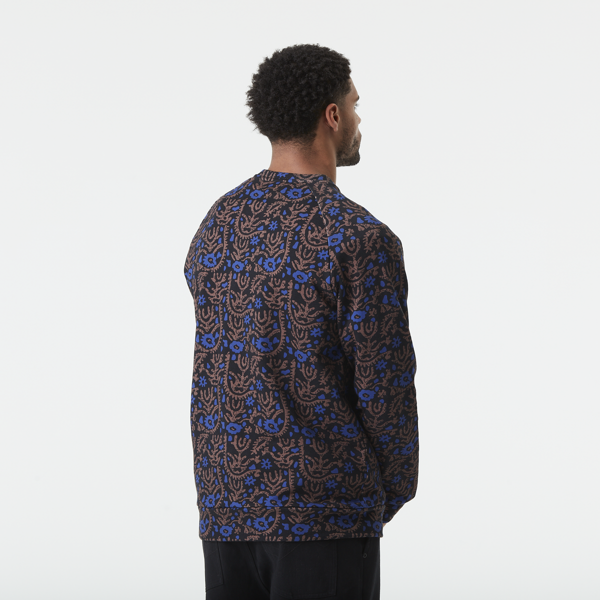 WAKARA PRINTED CREW __color:Ancolie_Print#2
