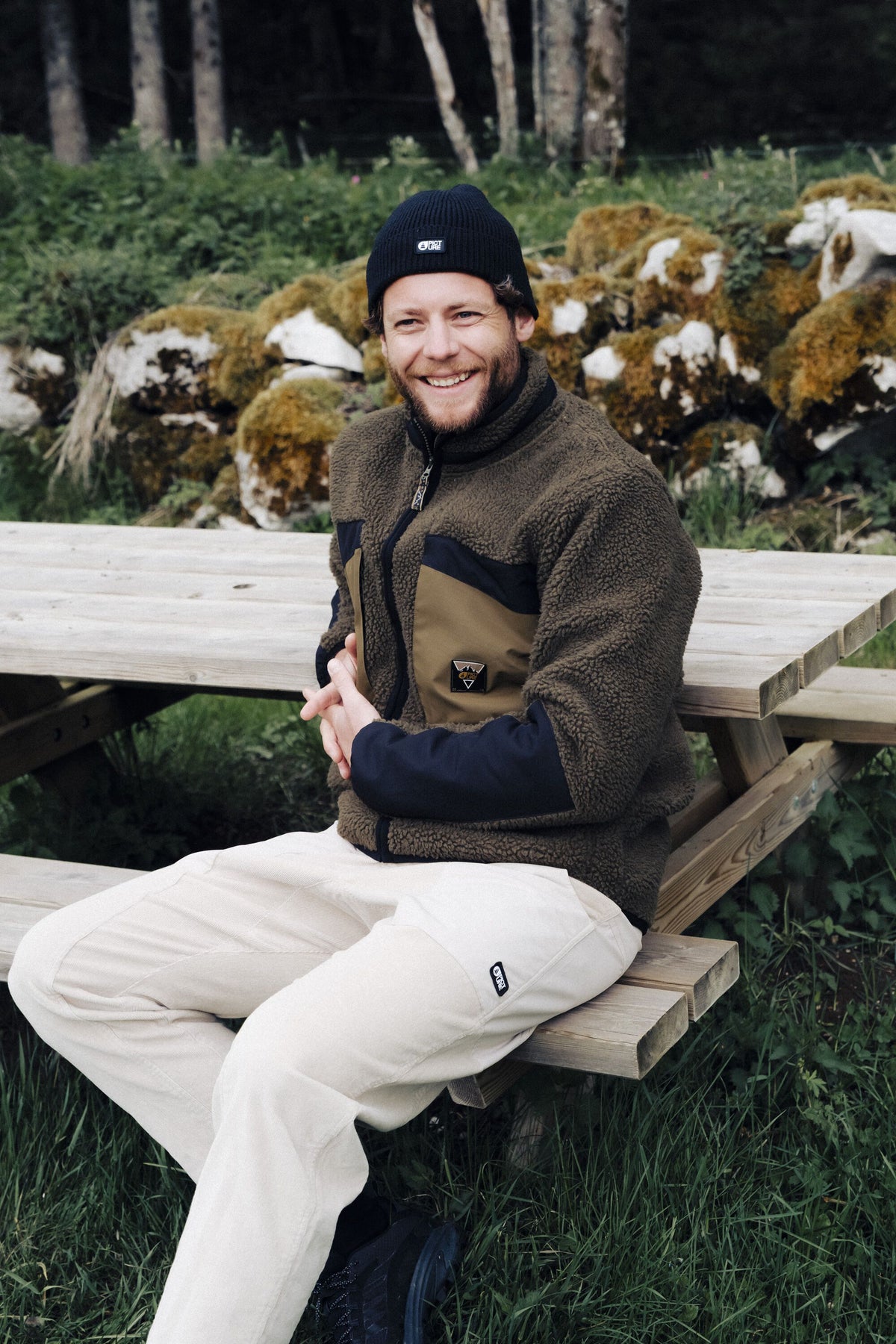 PMBTON ZIP FLEECE __color:Tobacco_Black#1