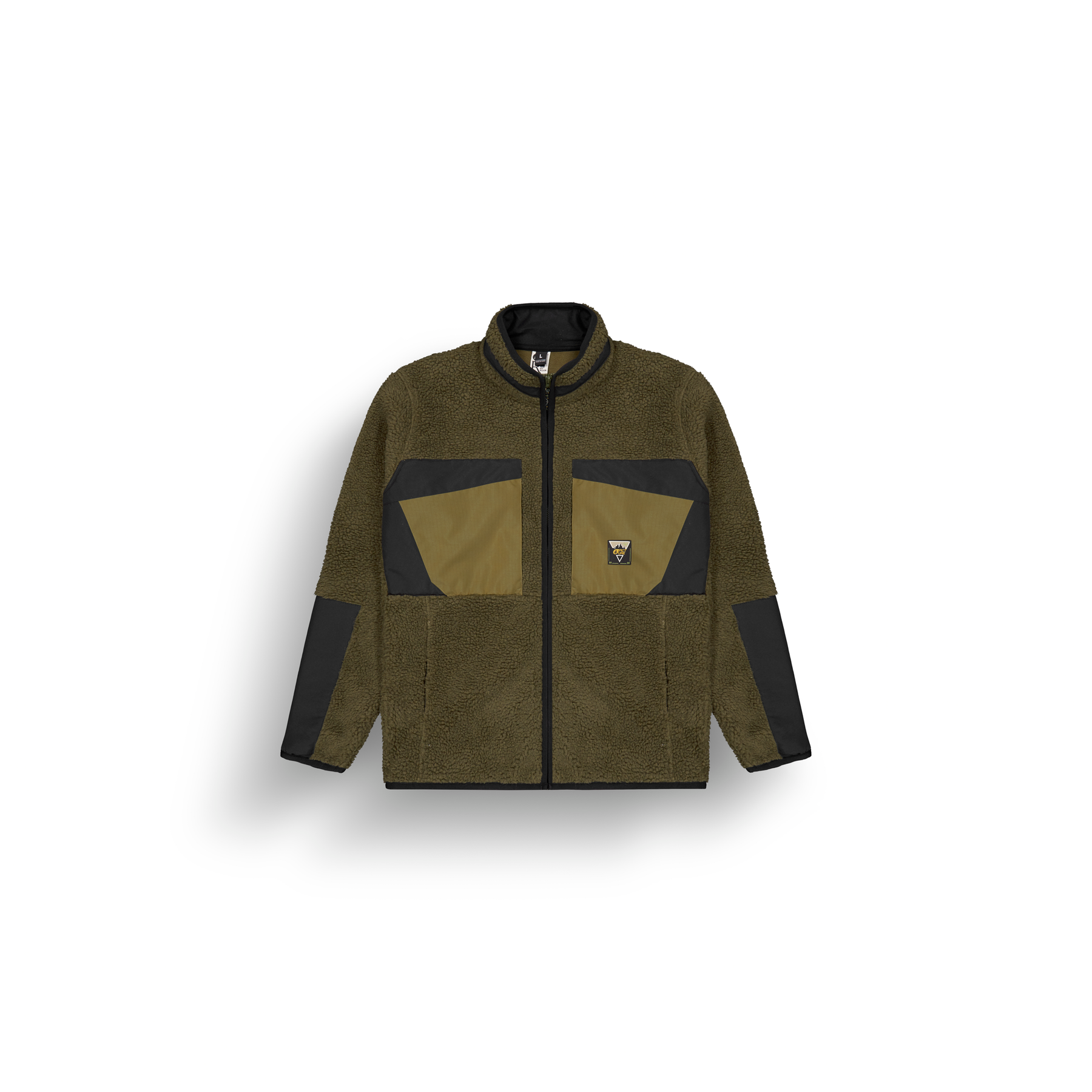 PMBTON ZIP FLEECE __color:Tobacco_Black#7