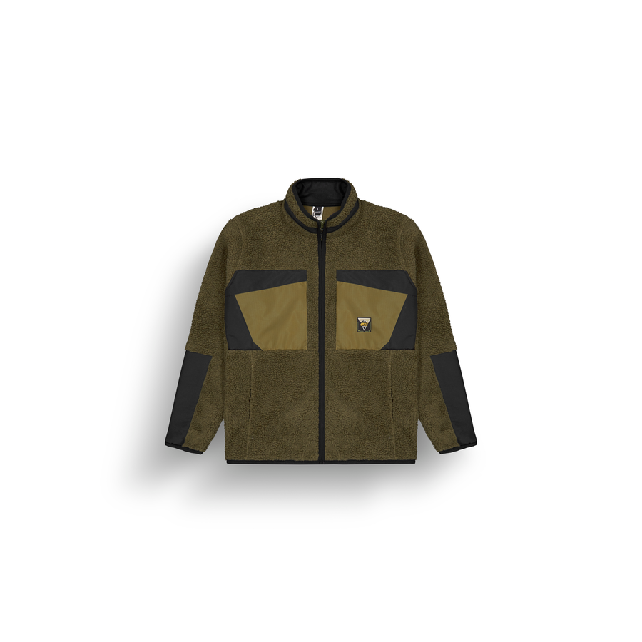 PMBTON ZIP FLEECE __color:Tobacco_Black#7