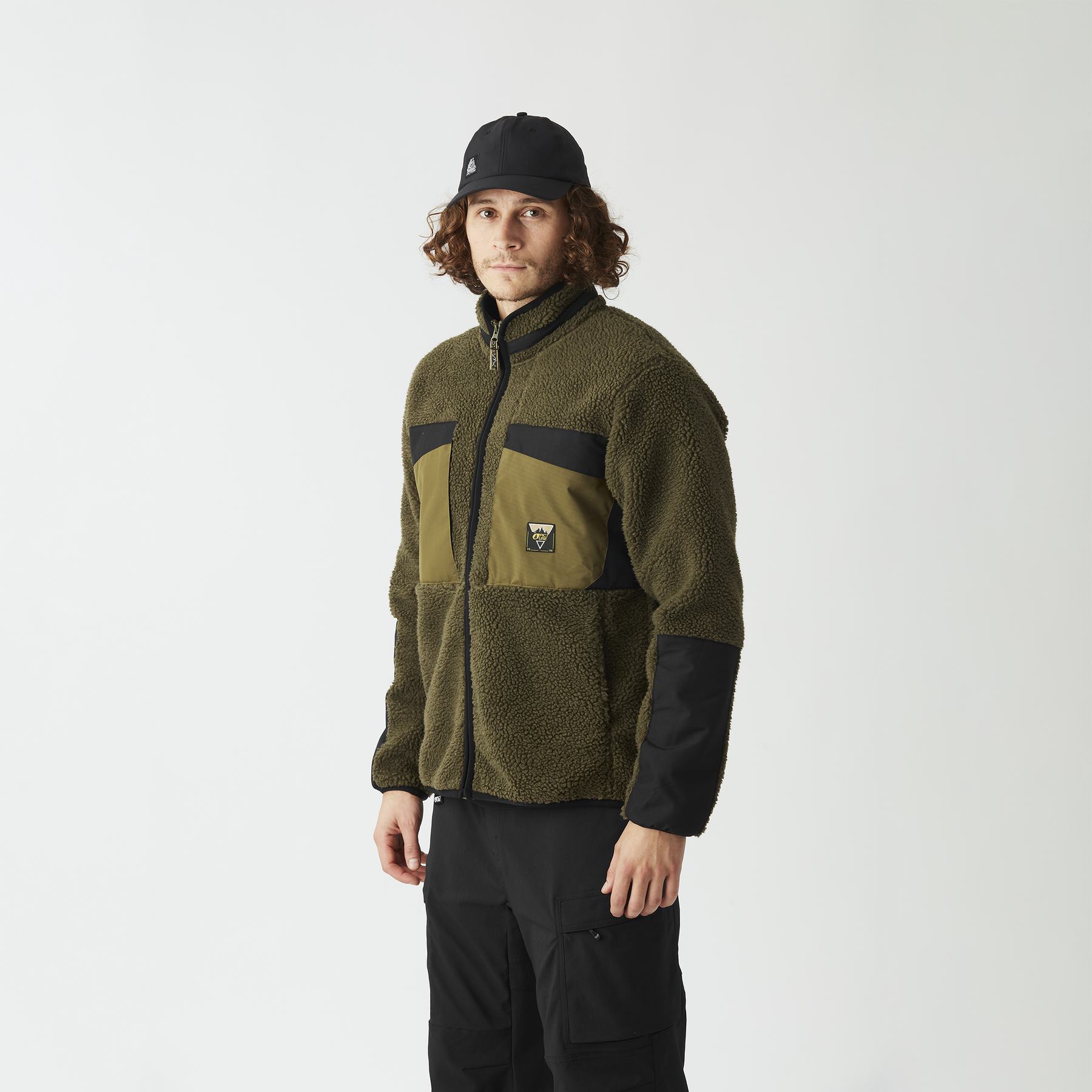 PMBTON ZIP FLEECE __color:Tobacco_Black#0