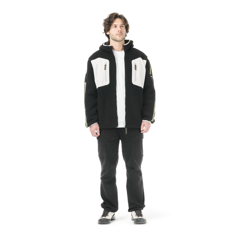 PMBTON ZIP HOODIE __color:Tobacco_Black#1