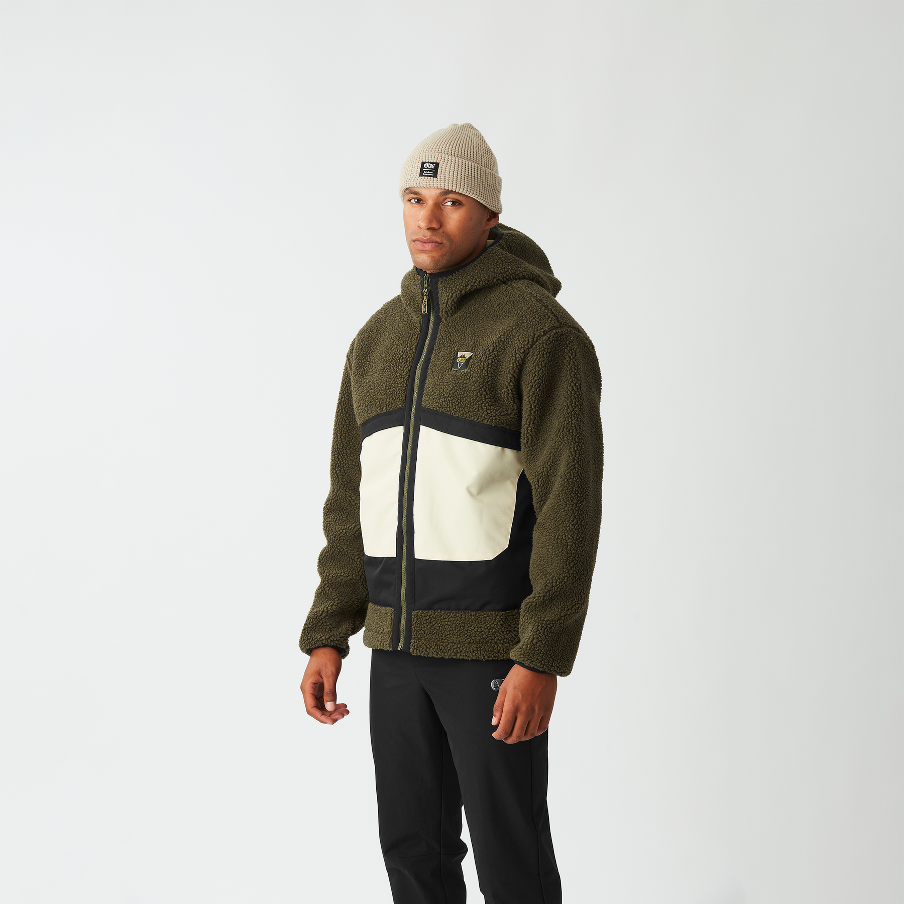 PMBTON ZIP HOODIE __color:Tobacco_Black#9
