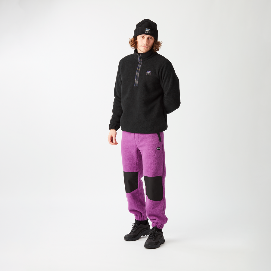 KIMAG 1/4 ZIP FLEECE __color:Black#3