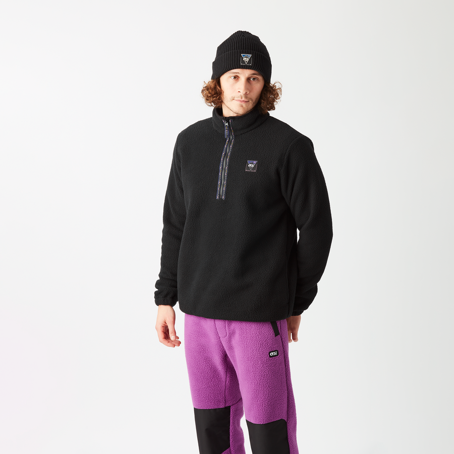 KIMAG 1/4 ZIP FLEECE __color:Black#1