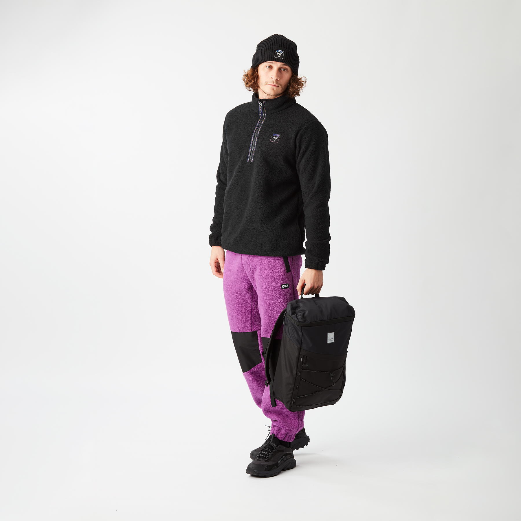 KIMAG 1/4 ZIP FLEECE __color:Black#7