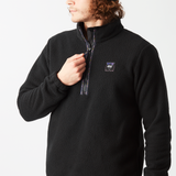 KIMAG 1/4 ZIP FLEECE __color:Black#4