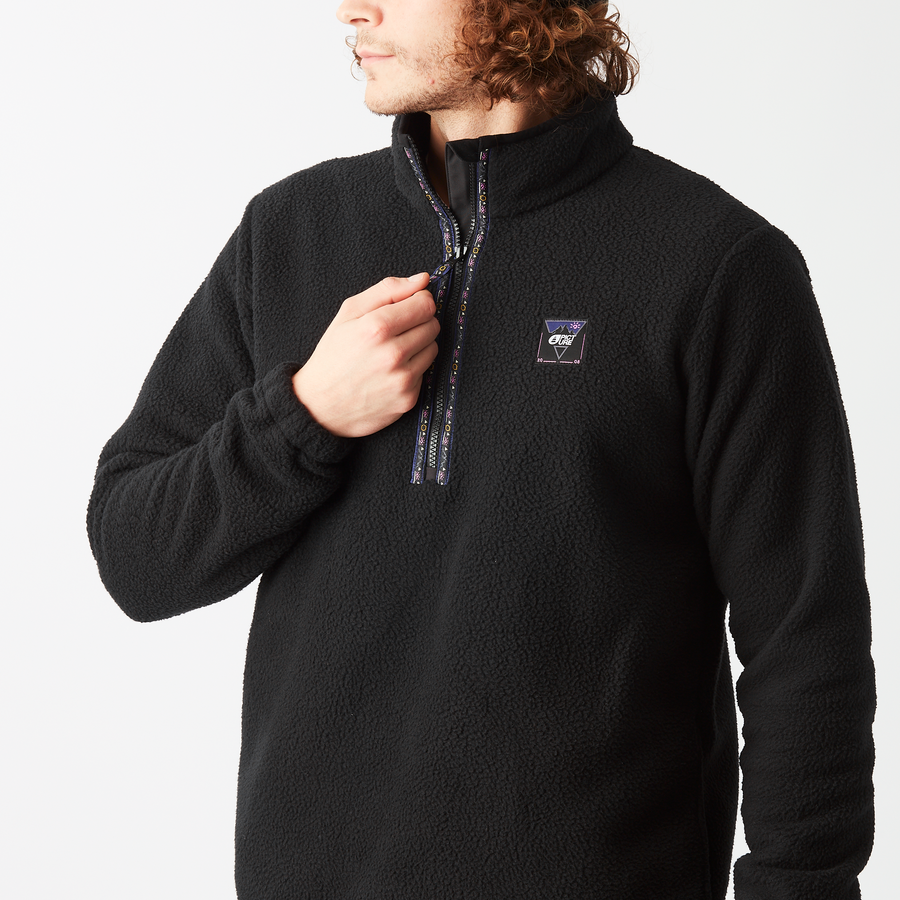KIMAG 1/4 ZIP FLEECE __color:Black#4