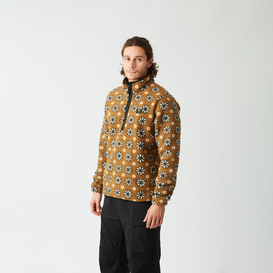 KIMAG PRINTED 1/4 FLEECE __color:Daisy_Print#1