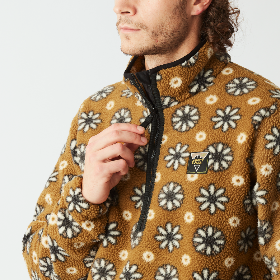 KIMAG PRINTED 1/4 FLEECE __color:Daisy_Print#4