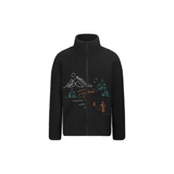 HAFDALS EMB ZIP FLEECE __color:Black#7