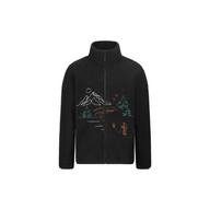 HAFDALS EMB ZIP FLEECE __color:Black#7