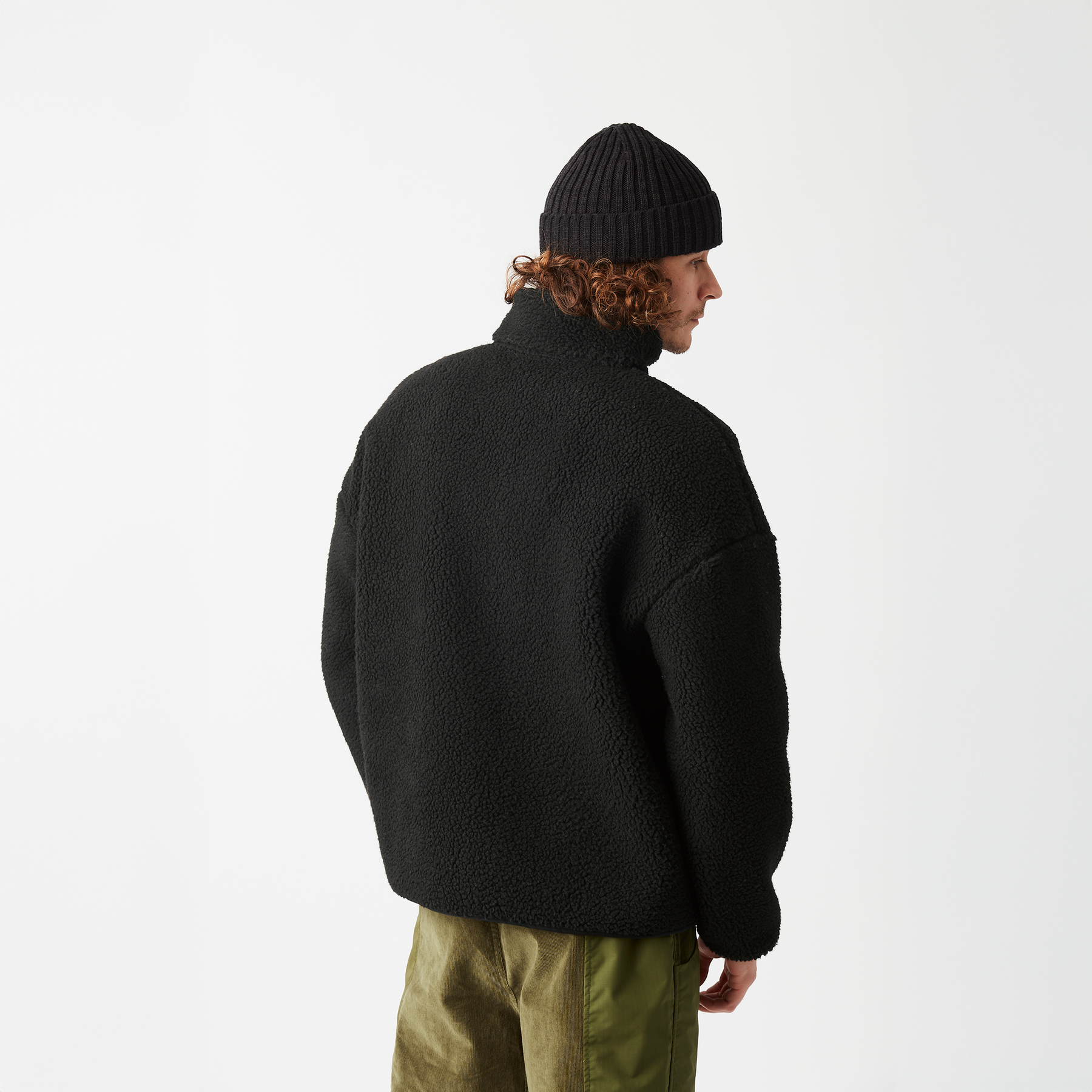 HAFDALS EMB ZIP FLEECE __color:Black#2