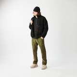 HAFDALS EMB ZIP FLEECE __color:Black#6