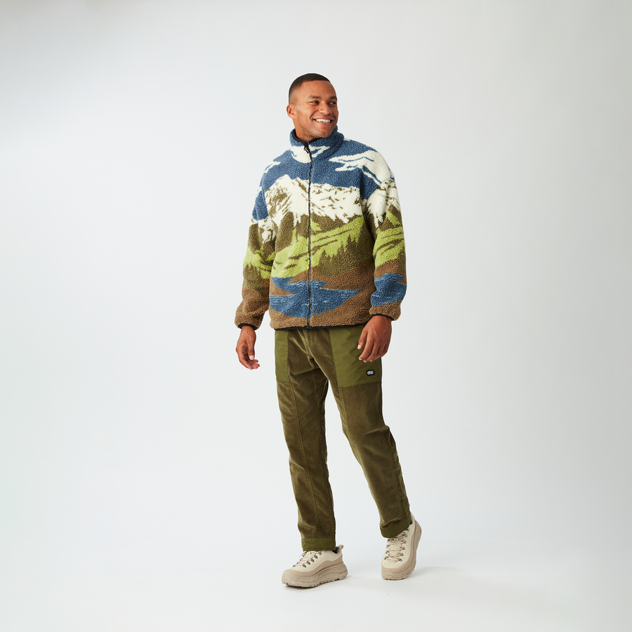 HAFDALS ZIP FLEECE __color:Cloudy_Landsc_Sherpa_M#1