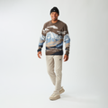 GIBOW KNIT SWEATER __color:Cloudy_Landscape_Men#1