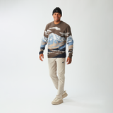 GIBOW KNIT SWEATER __color:Cloudy_Landscape_Men#1