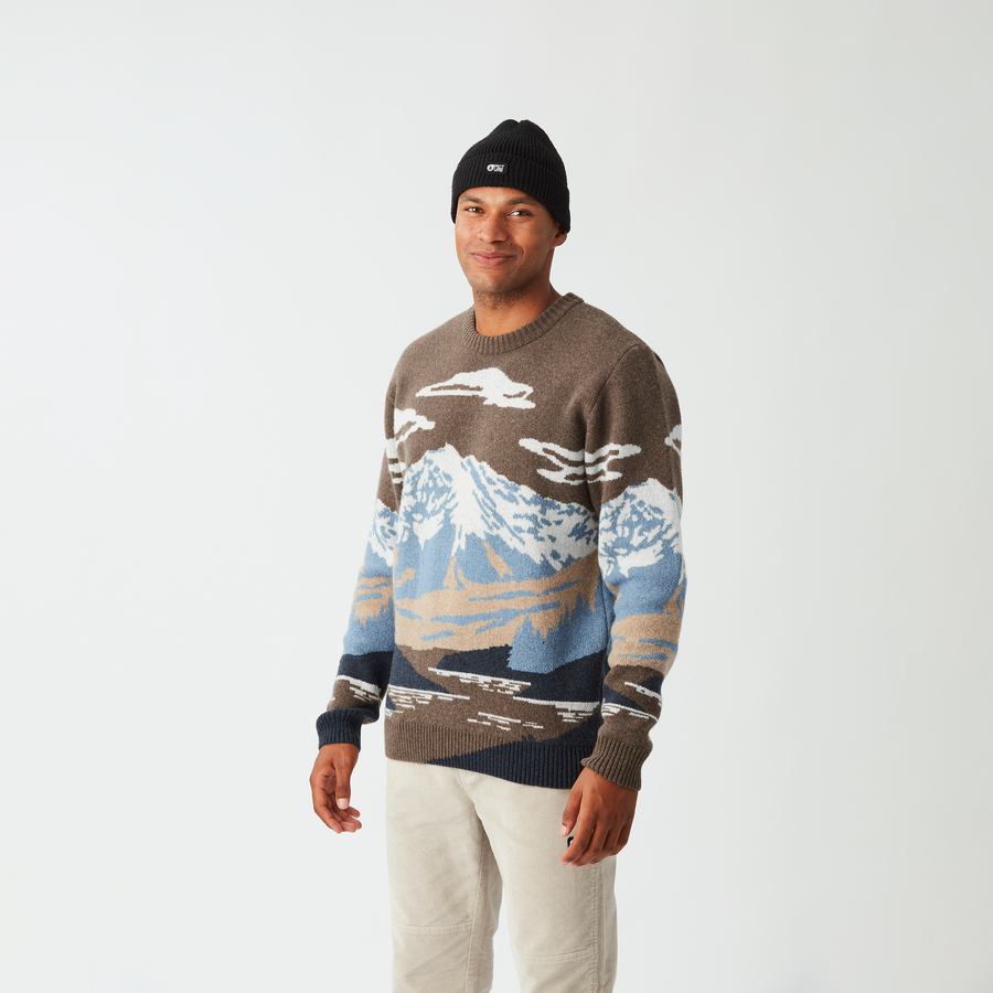 GIBOW KNIT SWEATER __color:Cloudy_Landscape_Men#0