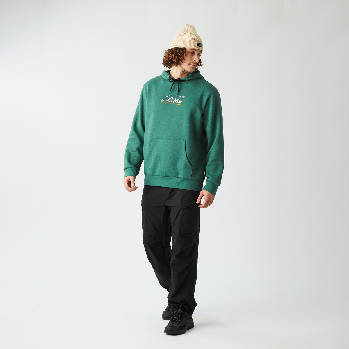 BASEMENT CAMO PRT HOODIE __color:Smoke_Pine#8