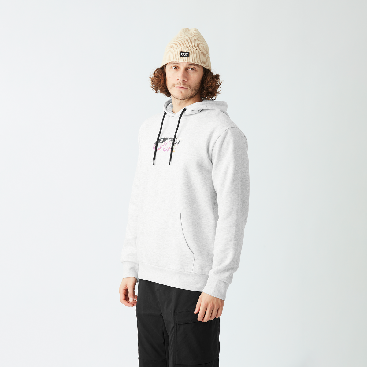 BASEMENT CAMO PRT HOODIE __color:Grey_Melange#1