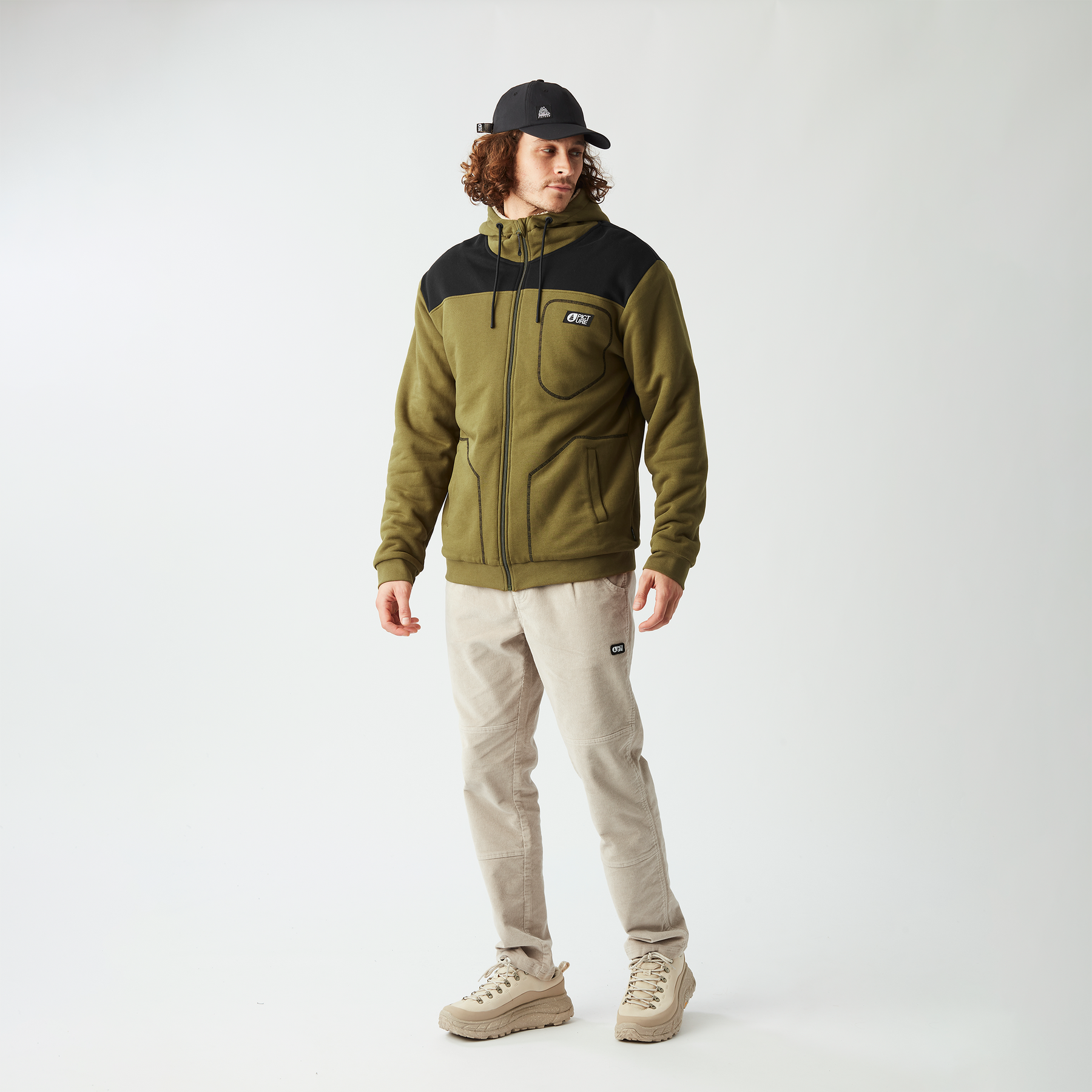 BASEMENT PLUSH ZIP HOODIE __color:Tobacco#17
