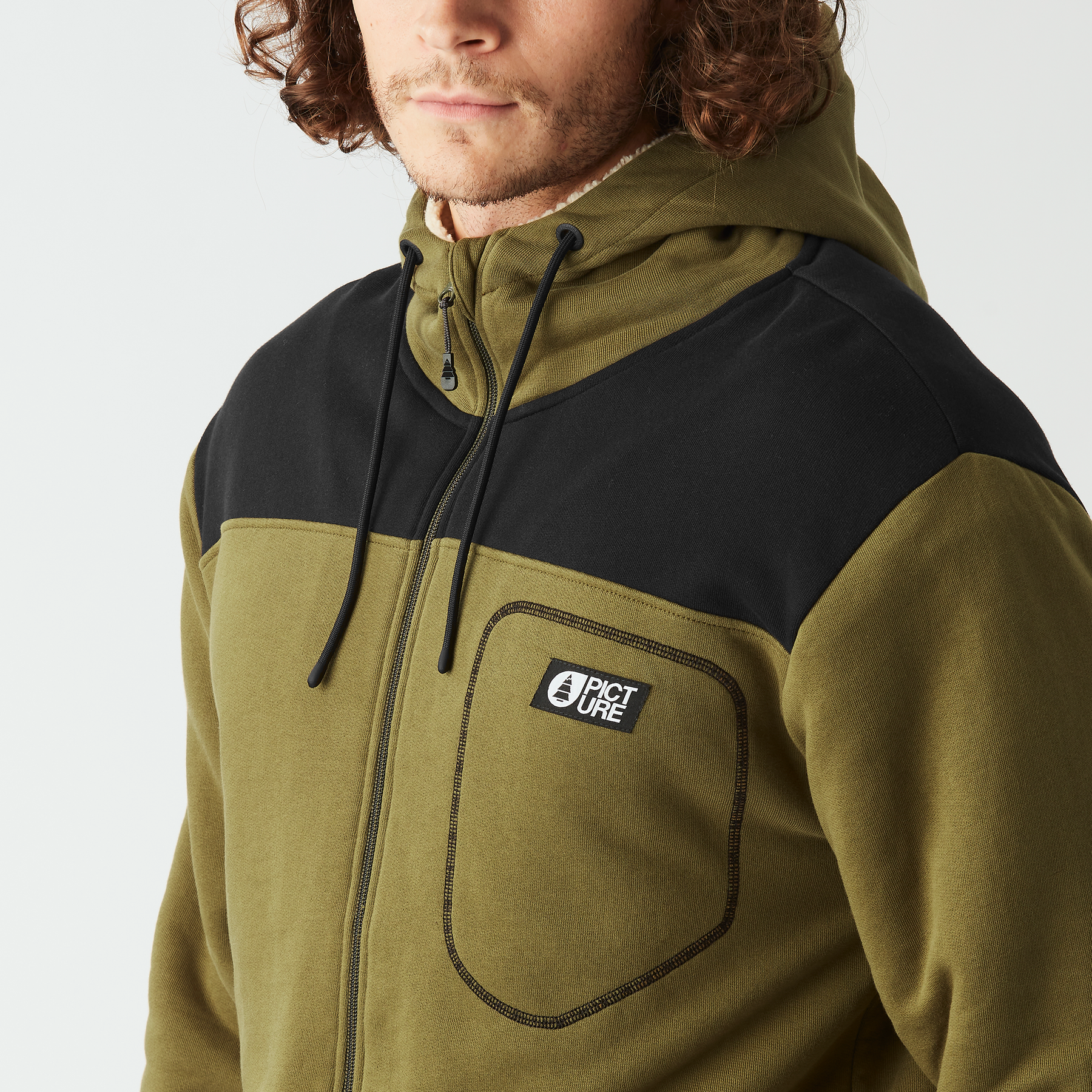 BASEMENT PLUSH ZIP HOODIE __color:Tobacco#19