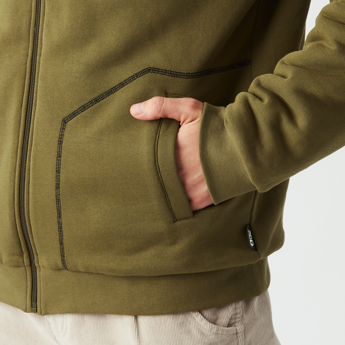 BASEMENT PLUSH ZIP HOODIE __color:Tobacco#20