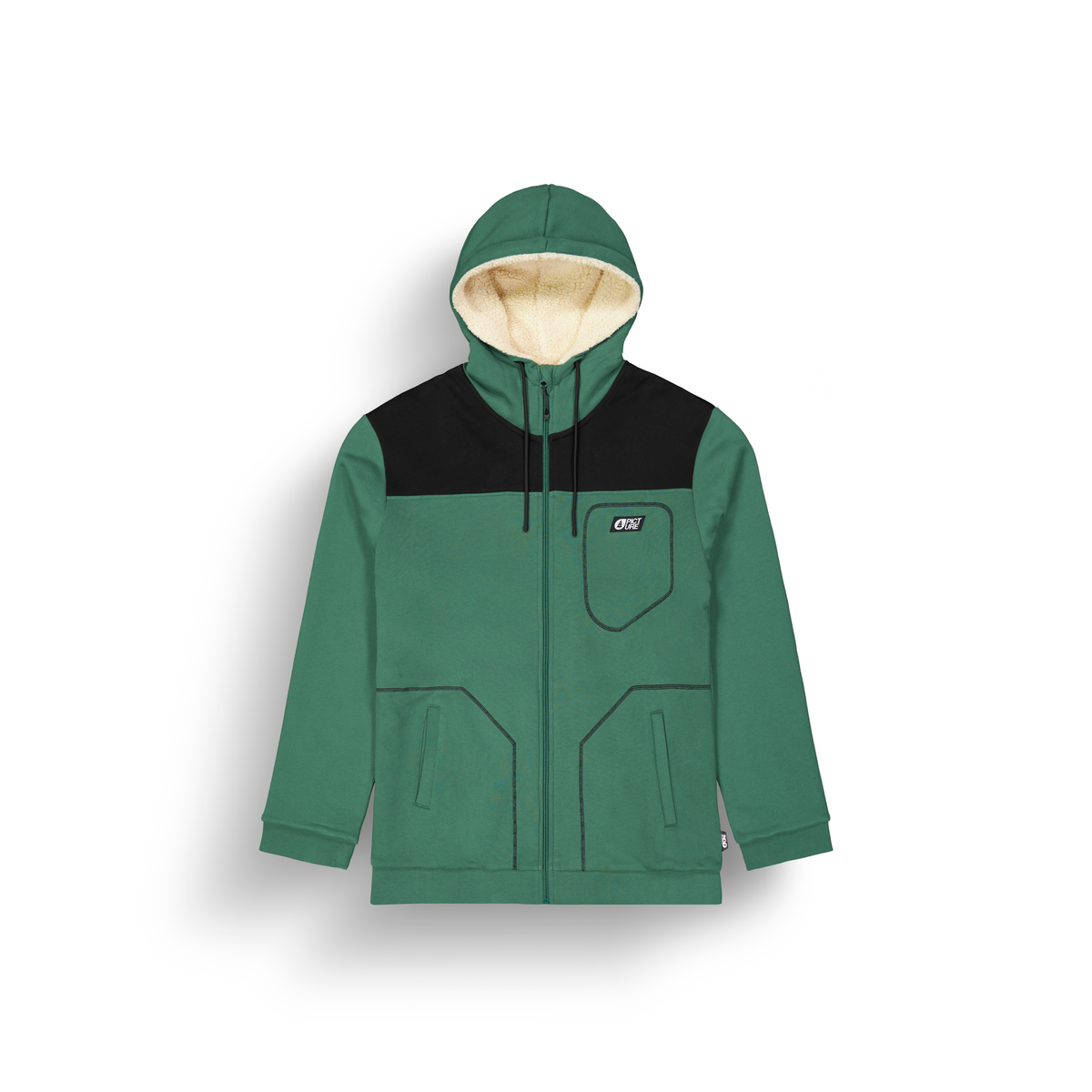 BASEMENT PLUSH ZIP HOODIE __color:Smoke_Pine#13